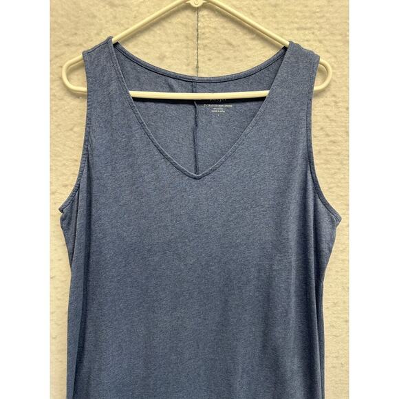 Purejill J.Jill Women Maxi Dress Cotton Knit V Neck Soft Boho  L Cottagecore - Picture 3 of 8